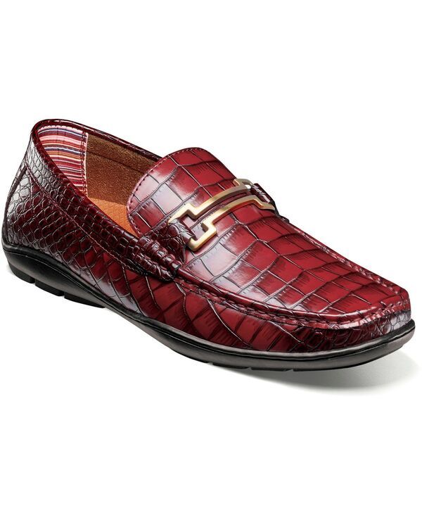 ステイシーアダムス メンズ シューズ スリッポン・ローファー Stacy Adams Mens Embrey Moc Toe Bit Slip On Loafer Wine ワイン