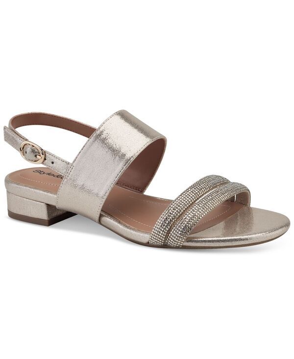 スタイルアンドコー レディース シューズ サンダル Style Co Womens Selbiee Slingback Dress Sandals Platino