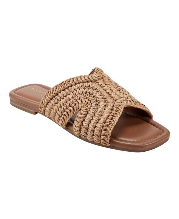 マーク・フィッシャー レディース シューズ サンダル Marc Fisher LTD Womens Narda Square Toe Flat Sandals Light Natural