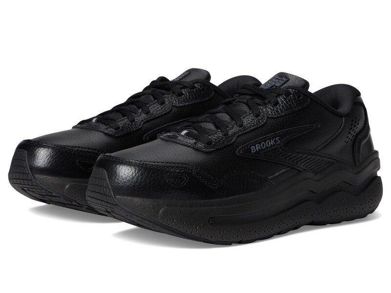 ブルックス レディース シューズ スニーカー レザー Brooks Ghost Max Leather BlackBlack ブラック