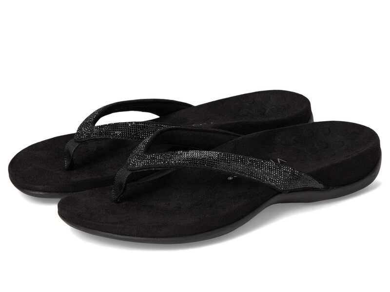 バイオニック レディース シューズ サンダル VIONIC Dillon Shine Black Rhineston ブラック