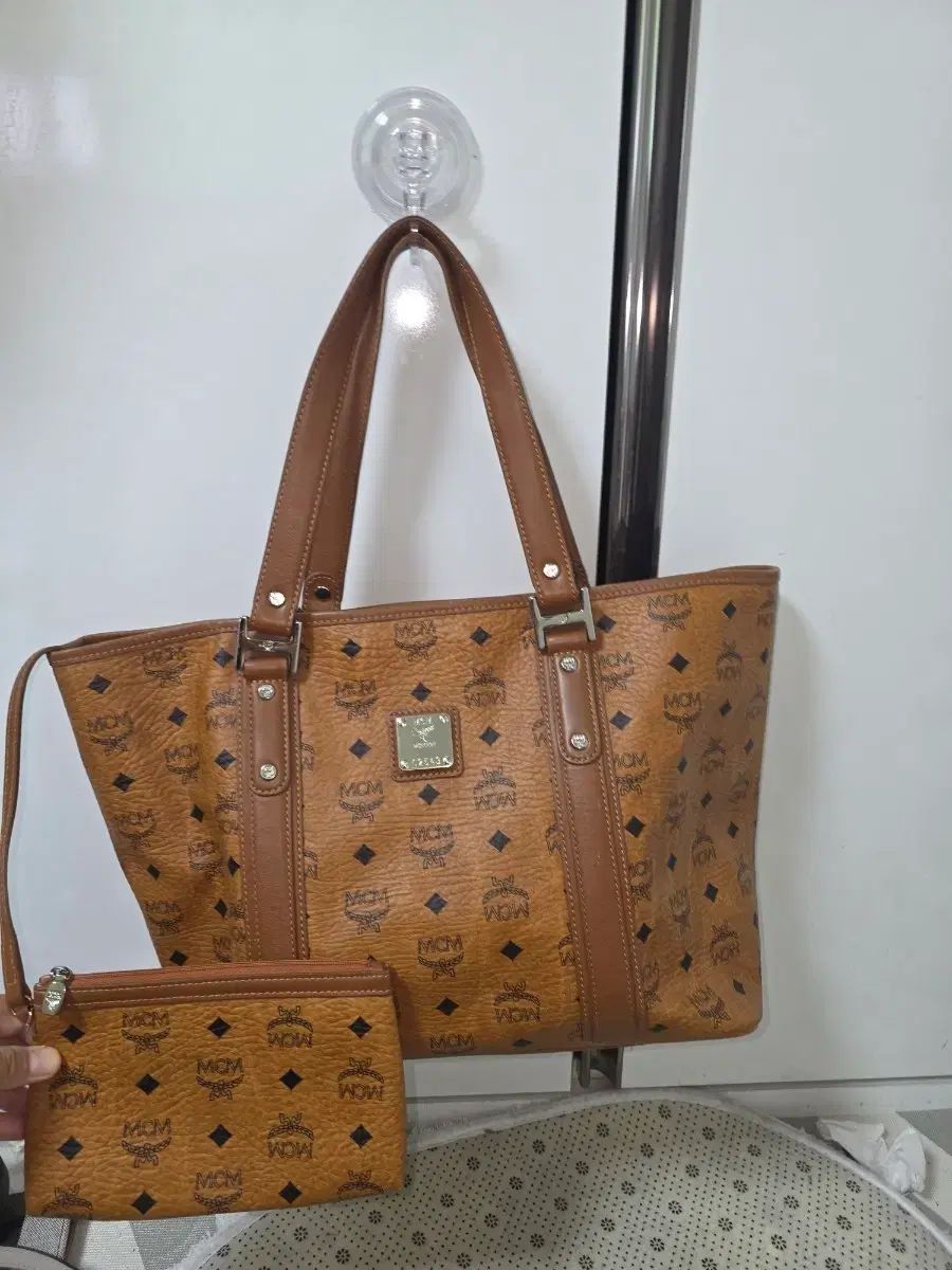 MCM トートバッグ ポーチ セット ブラウン