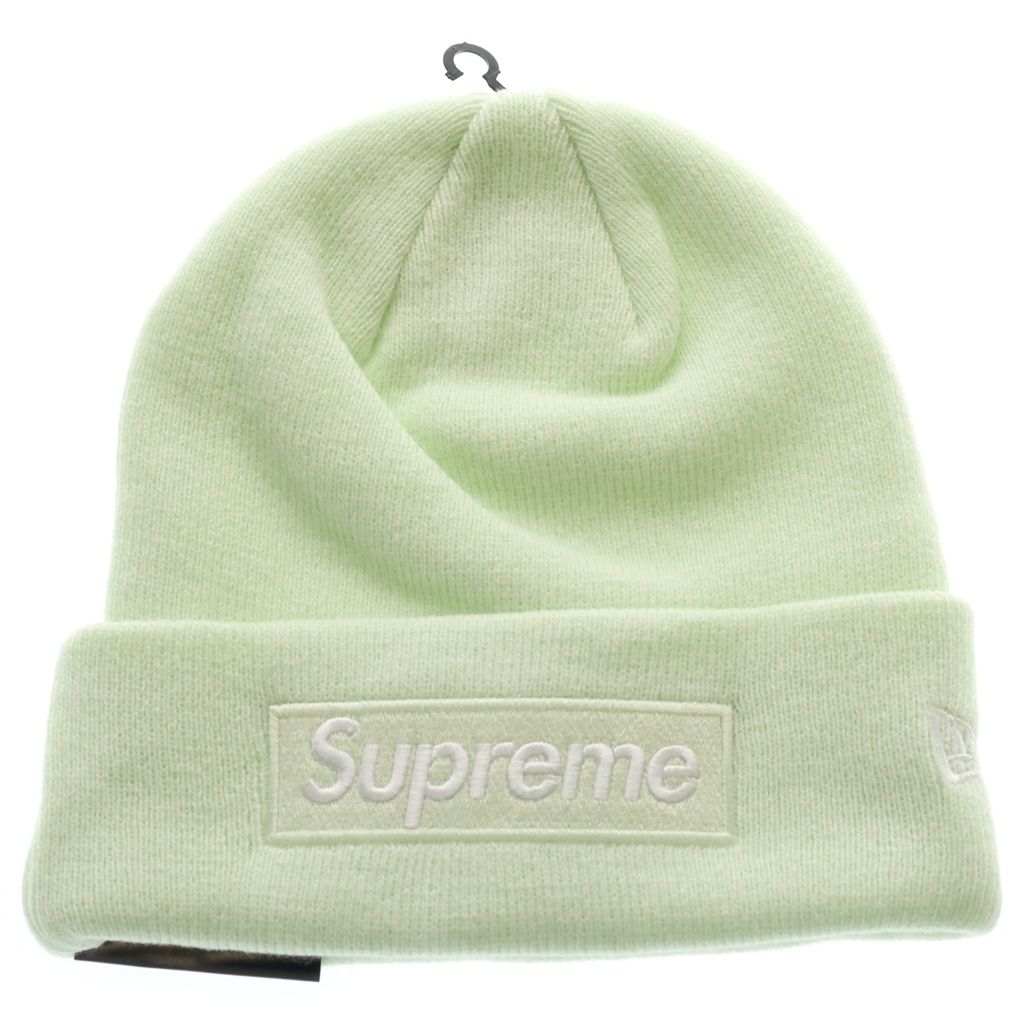SUPREME (シュプリーム) 23AW ×New Era Box Logo Beanie ボックスロゴ ビーニー ニットキャップ 帽子 ライトグリーン