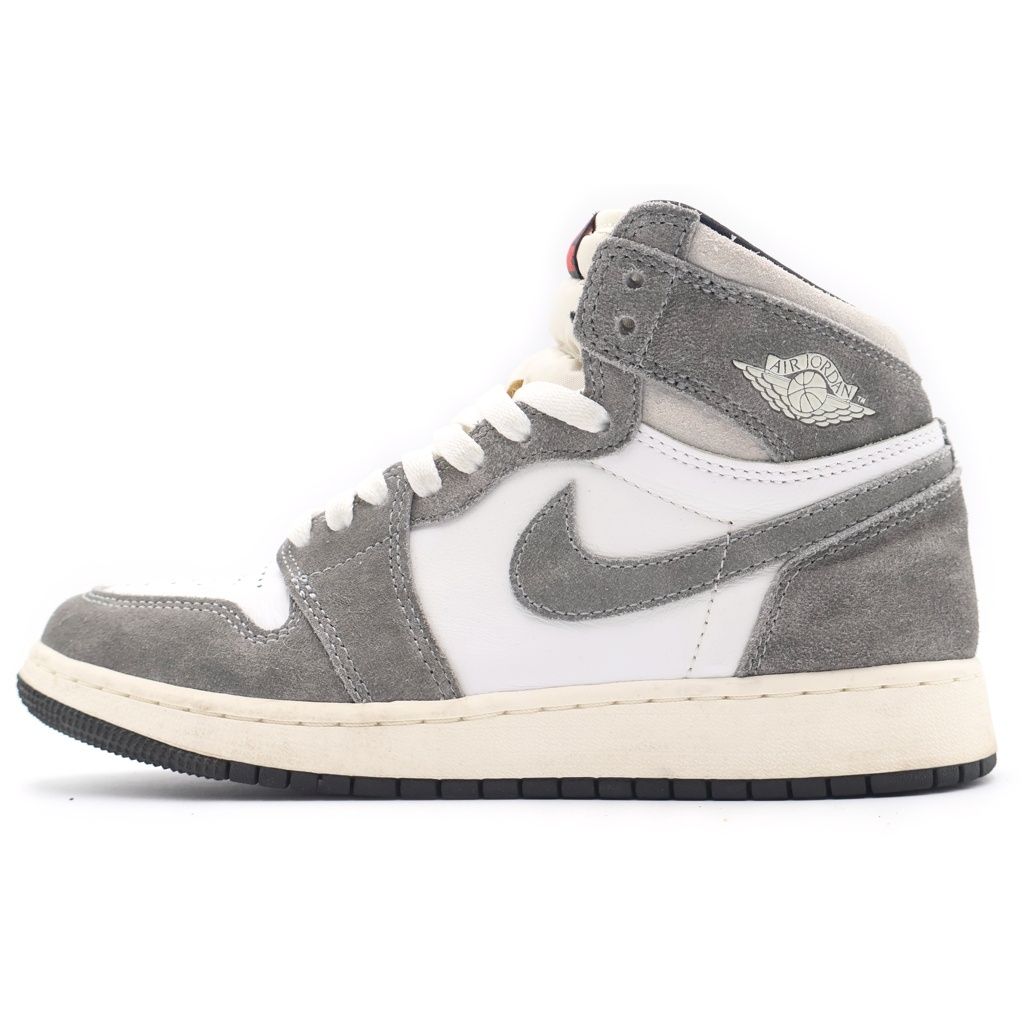 NIKE (ナイキ) WMNS AIR JORDAN 1 RETRO HIGH OG GS FD1437-051 エアジョーダン1 ガールズ ハイカットスニーカー グレー/ホワイト US5Y/23.5cm レディース