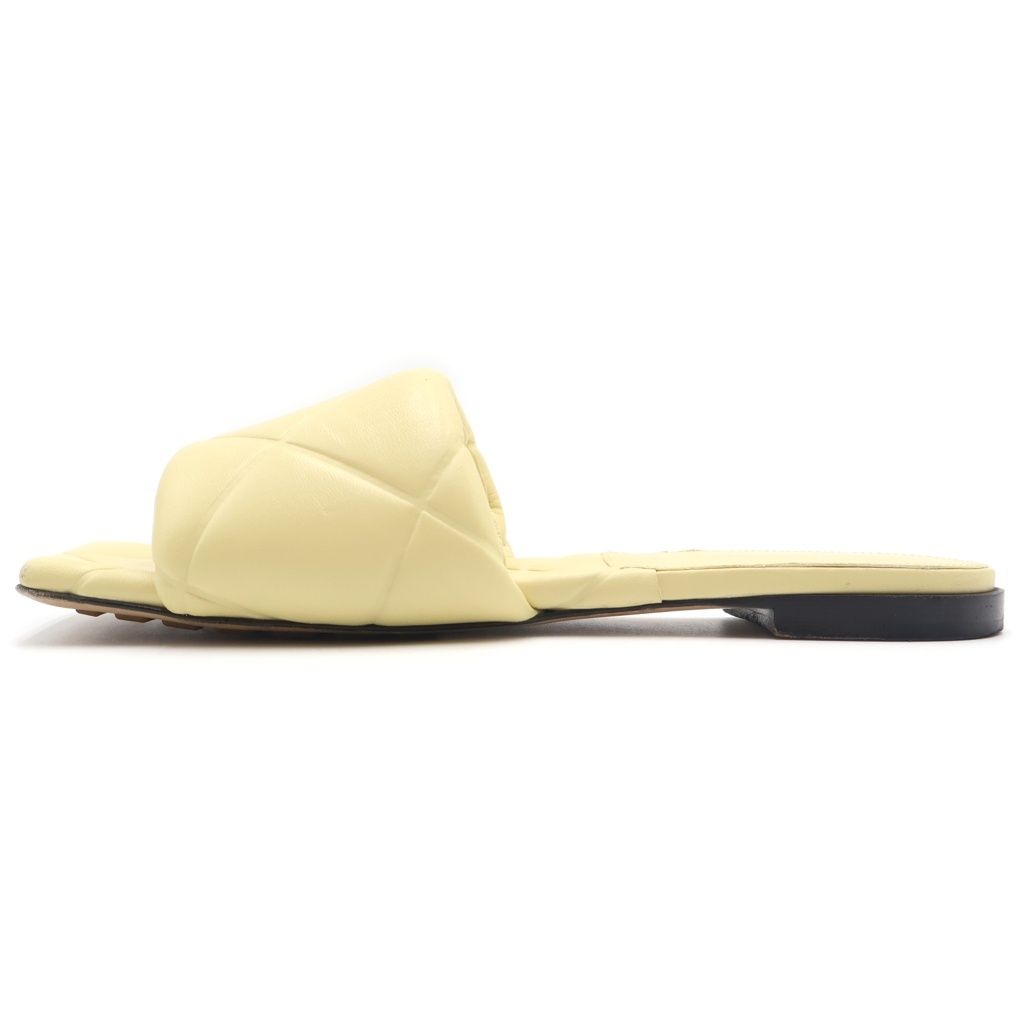 BOTTEGA VENETA (ボッテガヴェネタ) リド フラットサンダル クリーム ライトイエロー レザー #36 1/2