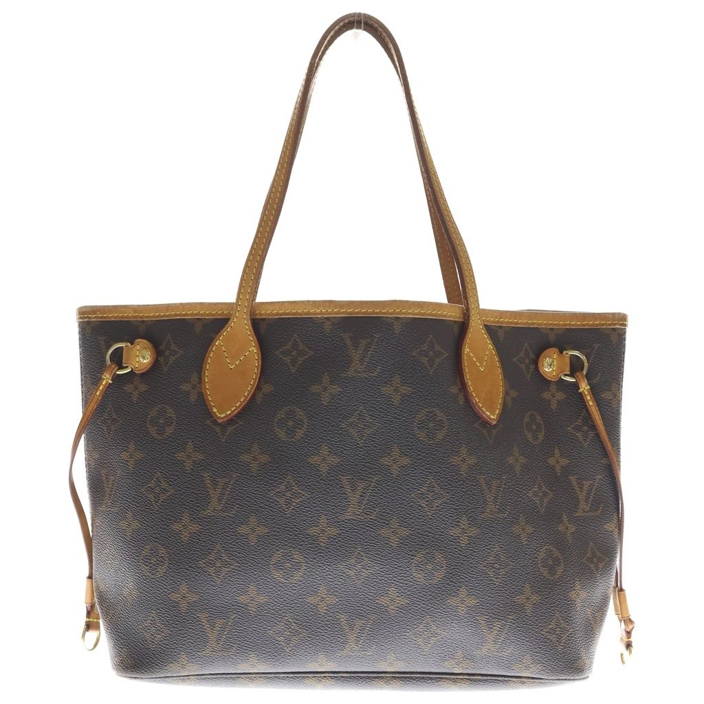 LOUIS VUITTON (ルイヴィトン) モノグラム ネヴァーフルPM ハンドバッグ トートバッグ ブラウン レザー×PVC M40155 ゴールド金具