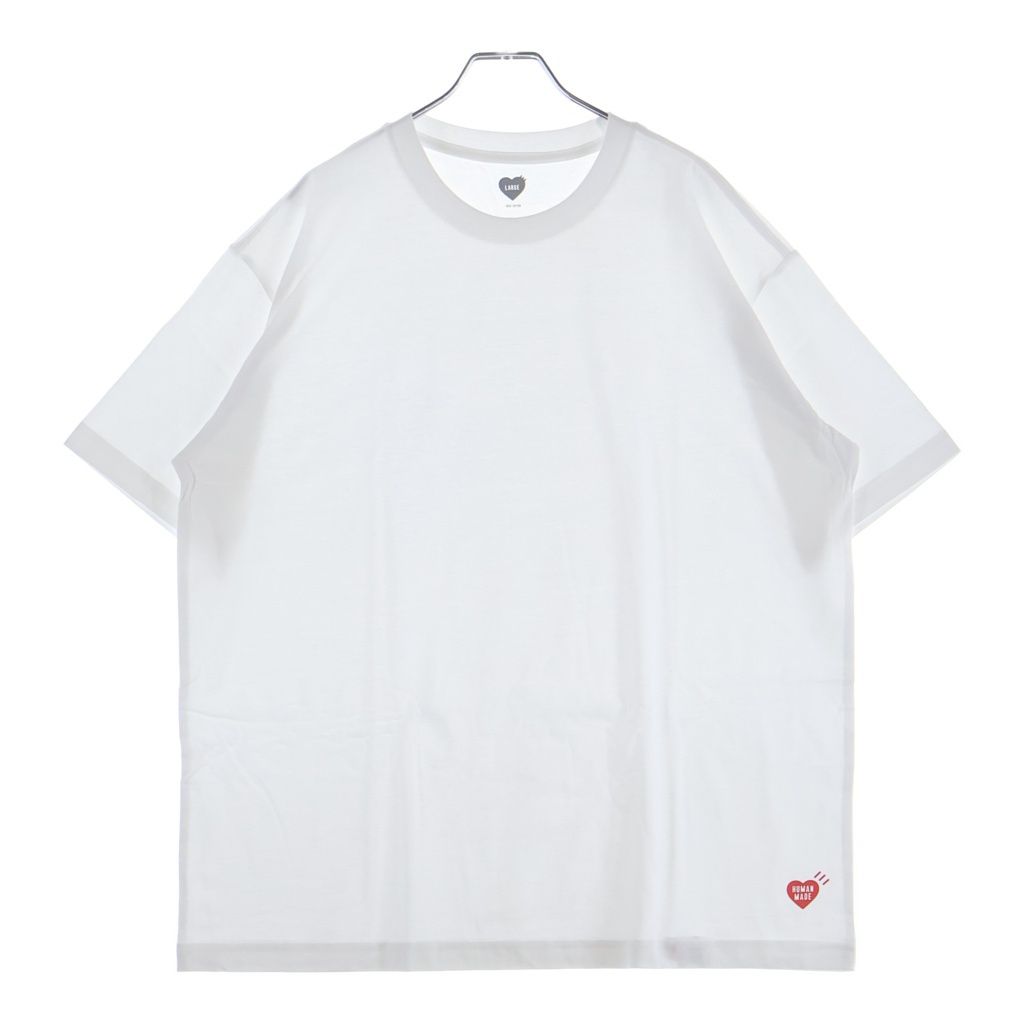 HUMAN MADE (ヒューマンメイド) 3-Pack T-Shirt Set HM29CS035 パックTシャツ ワンポイントロゴ クルーネック半袖Tシャツ ホワイト