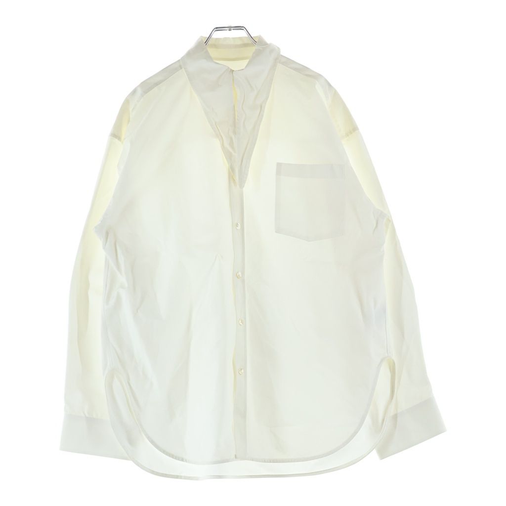 BALENCIAGA (バレンシアガ) スカーフカラー コットン 長袖シャツ ホワイト 479880