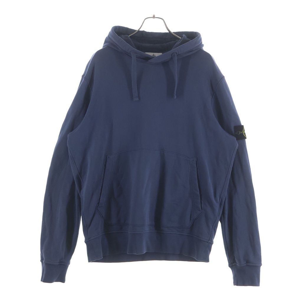STONE ISLAND (ストーンアイランド) プルオーバー フーディー スウェット ワッペン ネイビー コットン