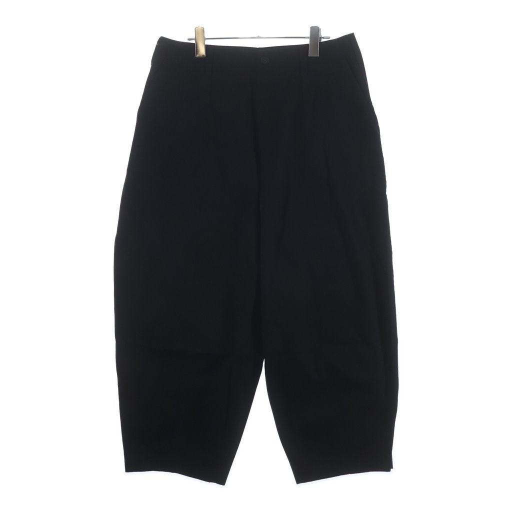 COMME des GARCONS HOMME (コムデギャルソンオム) 24AW AD2024 コットン ステッチデザイン バルーンワイドパンツブラック HN-P026