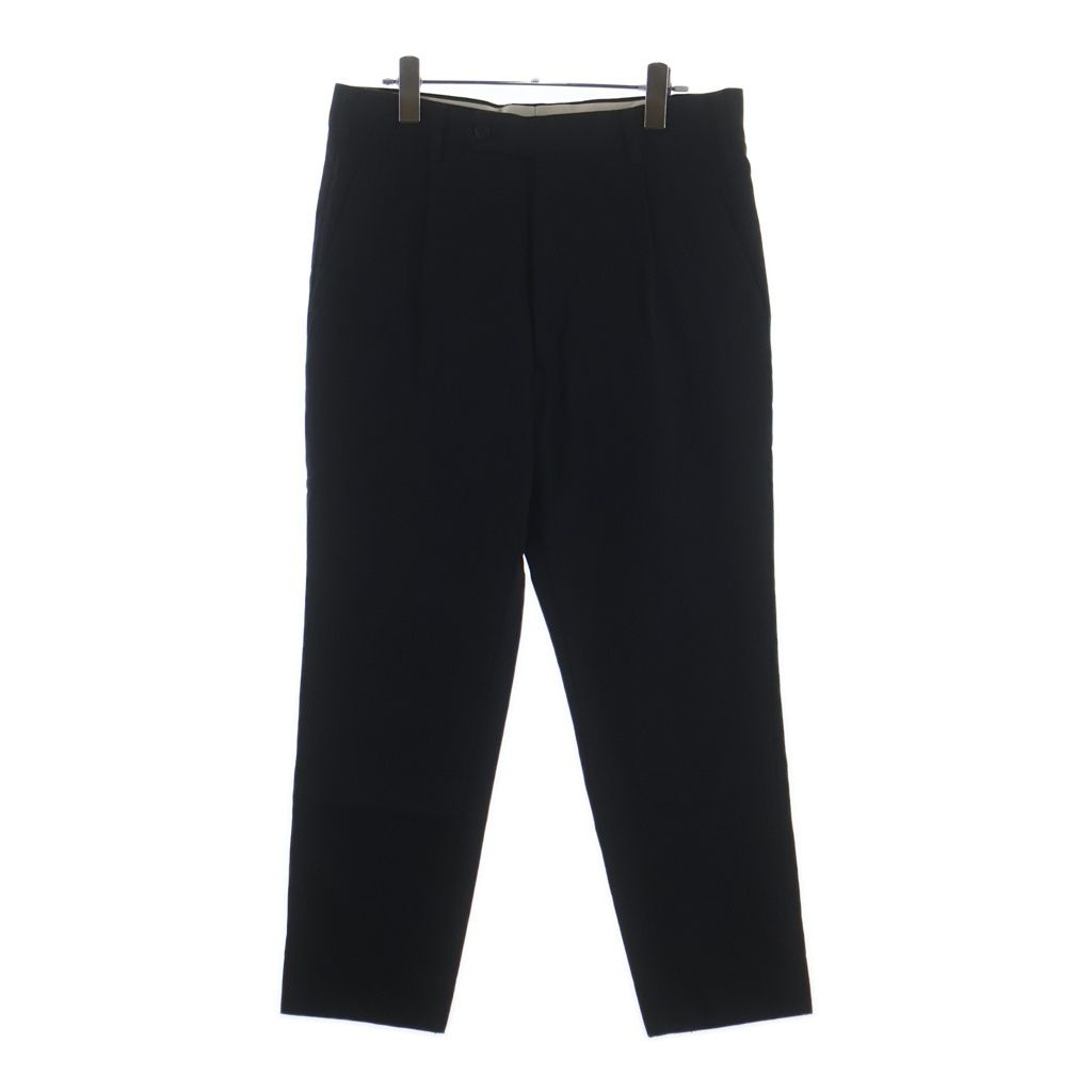 COMME des GARCONS HOMME (コムデギャルソンオム) 23AW AD2023 コットンウール 1タック スラックスパンツ ブラック HL-P016