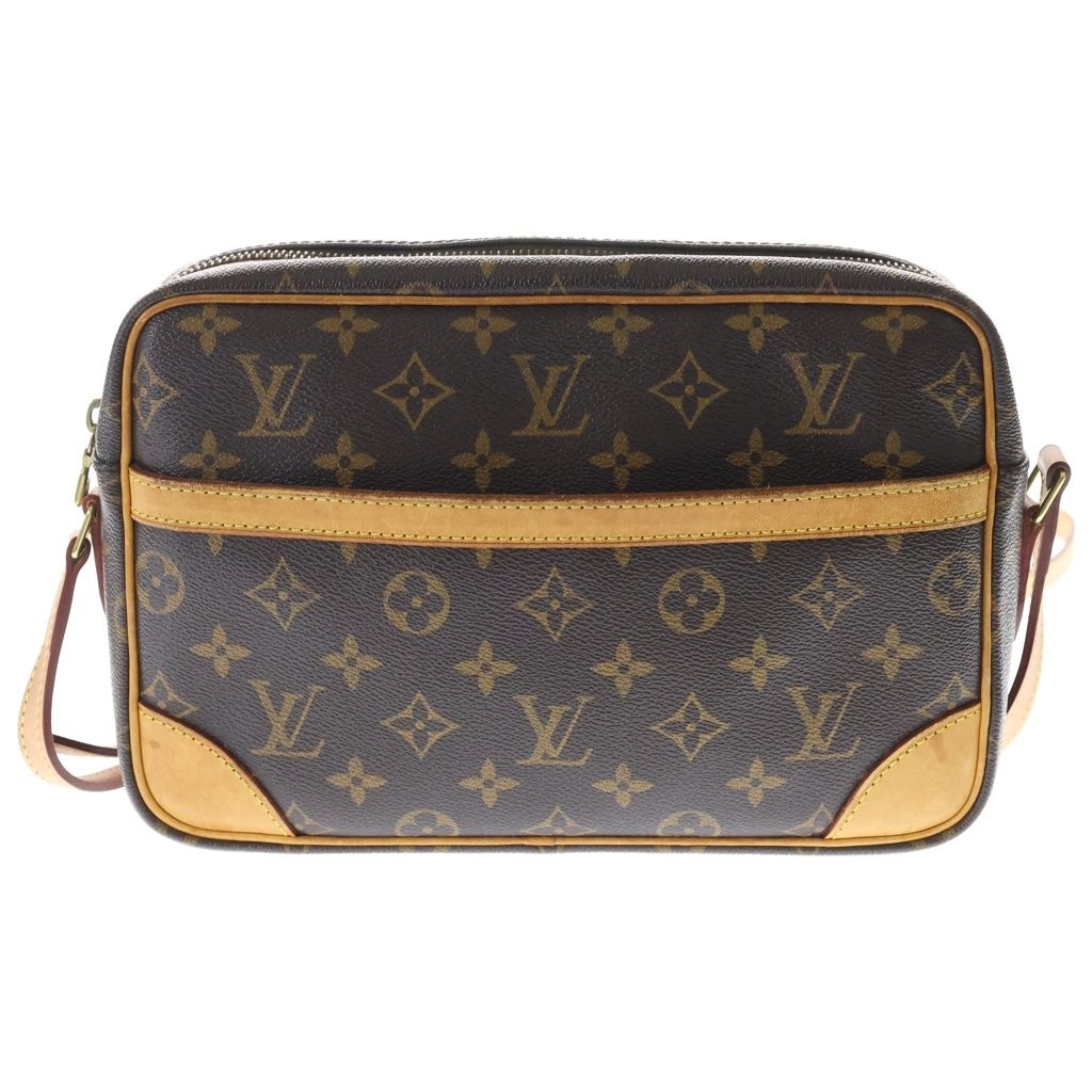 LOUIS VUITTON (ルイヴィトン) モノグラム トロカデロ27 ショルダーバッグ ブラウン レザー×PVC M51274 ゴールド金具