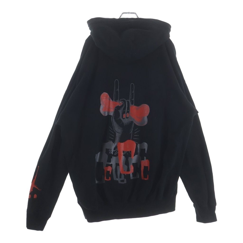 cvtvlist (カタリスト) BORN CRUSHER HOODIE ボーンクラッシャー 両面プリント プルオーバースウェットパーカー フーディー ブラック 2101120307
