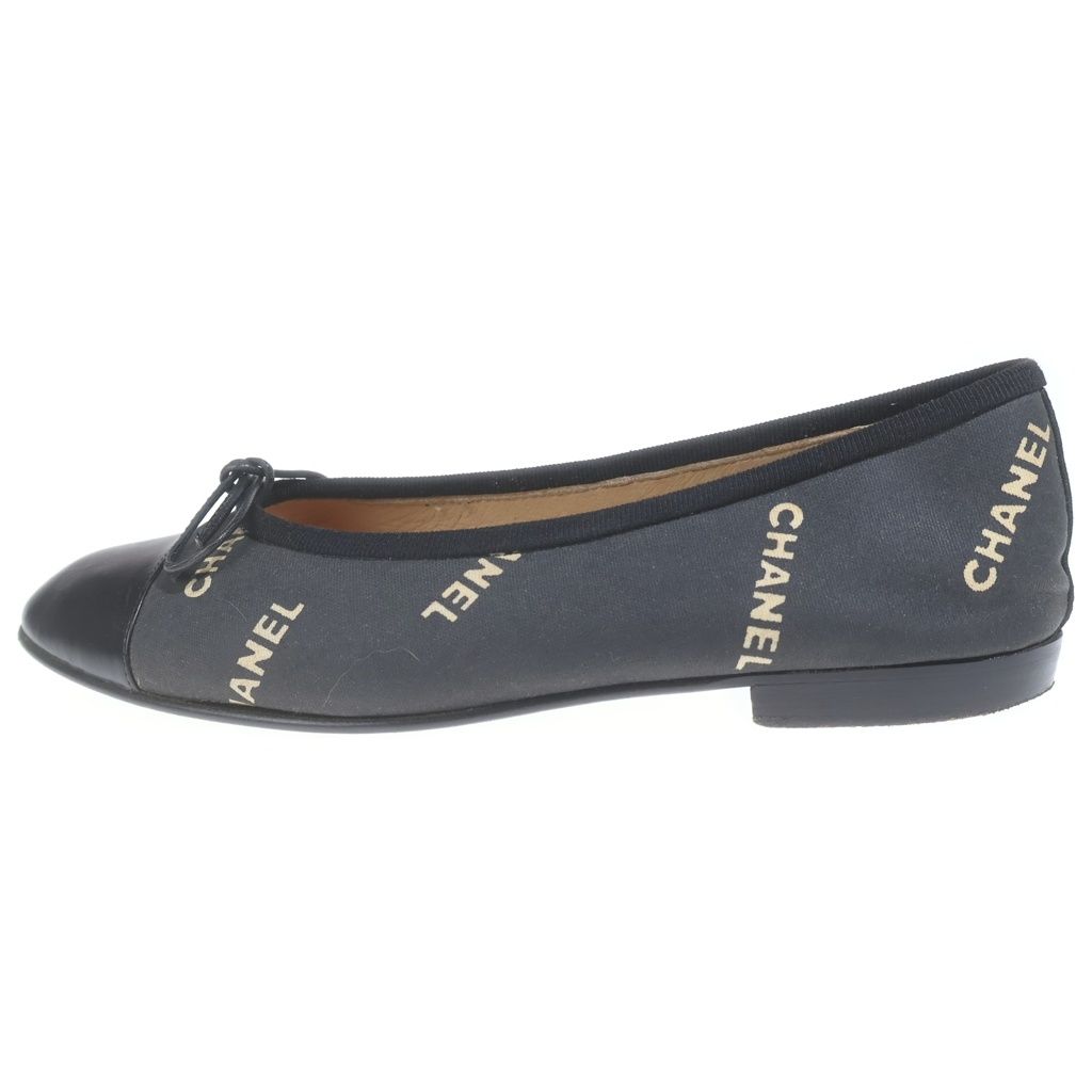 CHANEL (シャネル) リボンモチーフ バレエシューズ ブラック #37