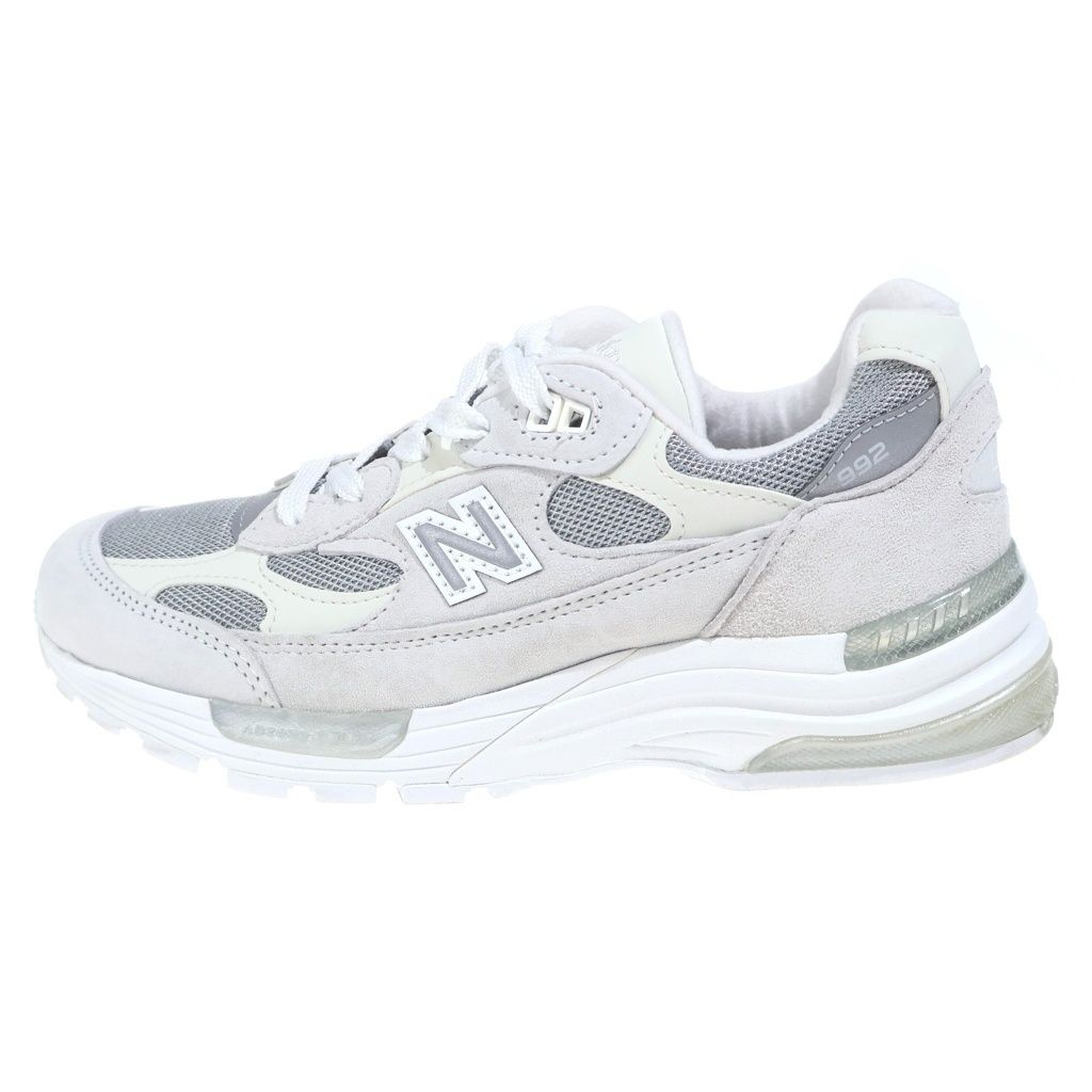 New Balance (ニューバランス) U992NC スウェード メッシュ ローカットスニーカー レディース ホワイト/グレー US6.5/24.5cm