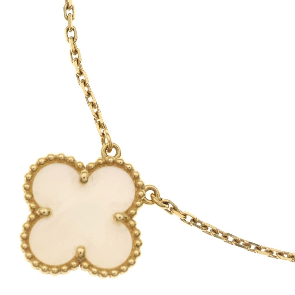 Van Cleef & Arpels (ヴァンクリーフアンドアーペル) ヴィンテージアルハンブラ マザーオブパール ネックレス イエローゴールド 18KYG VCARA45900 ジュエリー