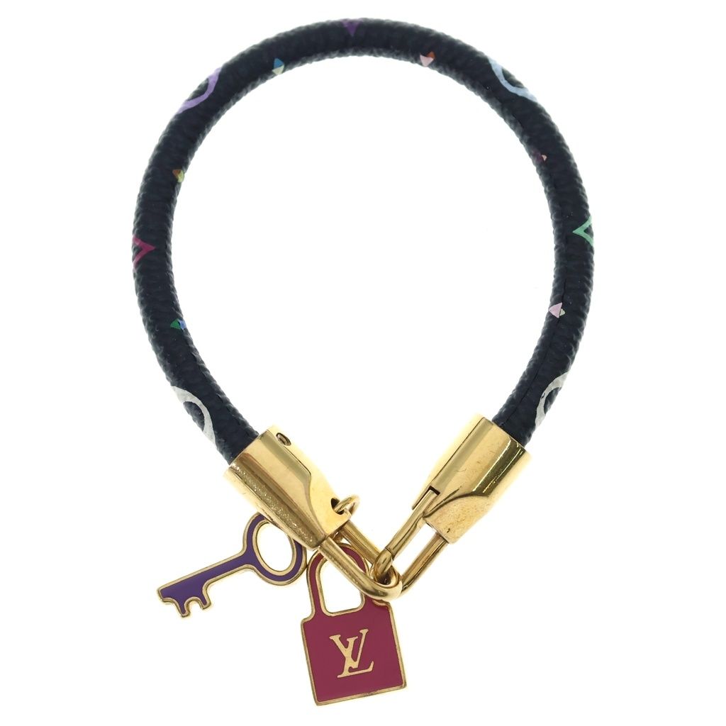 LOUIS VUITTON (ルイヴィトン) モノグラム マルチカラー ブラスレ・ラックイット ブレスレット バングル M6603F ブラック/ゴールド/マルチカラー