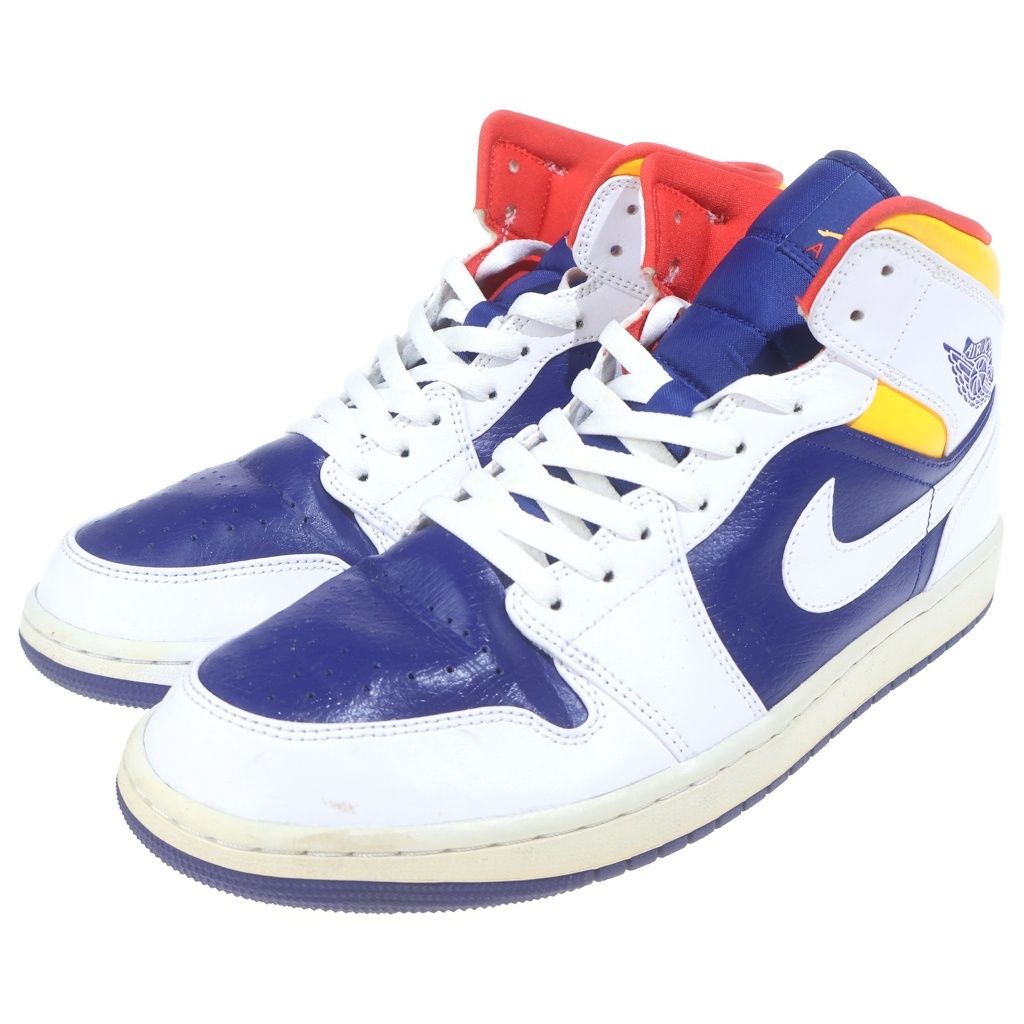 NIKE (ナイキ) AIR JORDAN 1 MID WHITE NAVY YELLOW 554724-131 エア