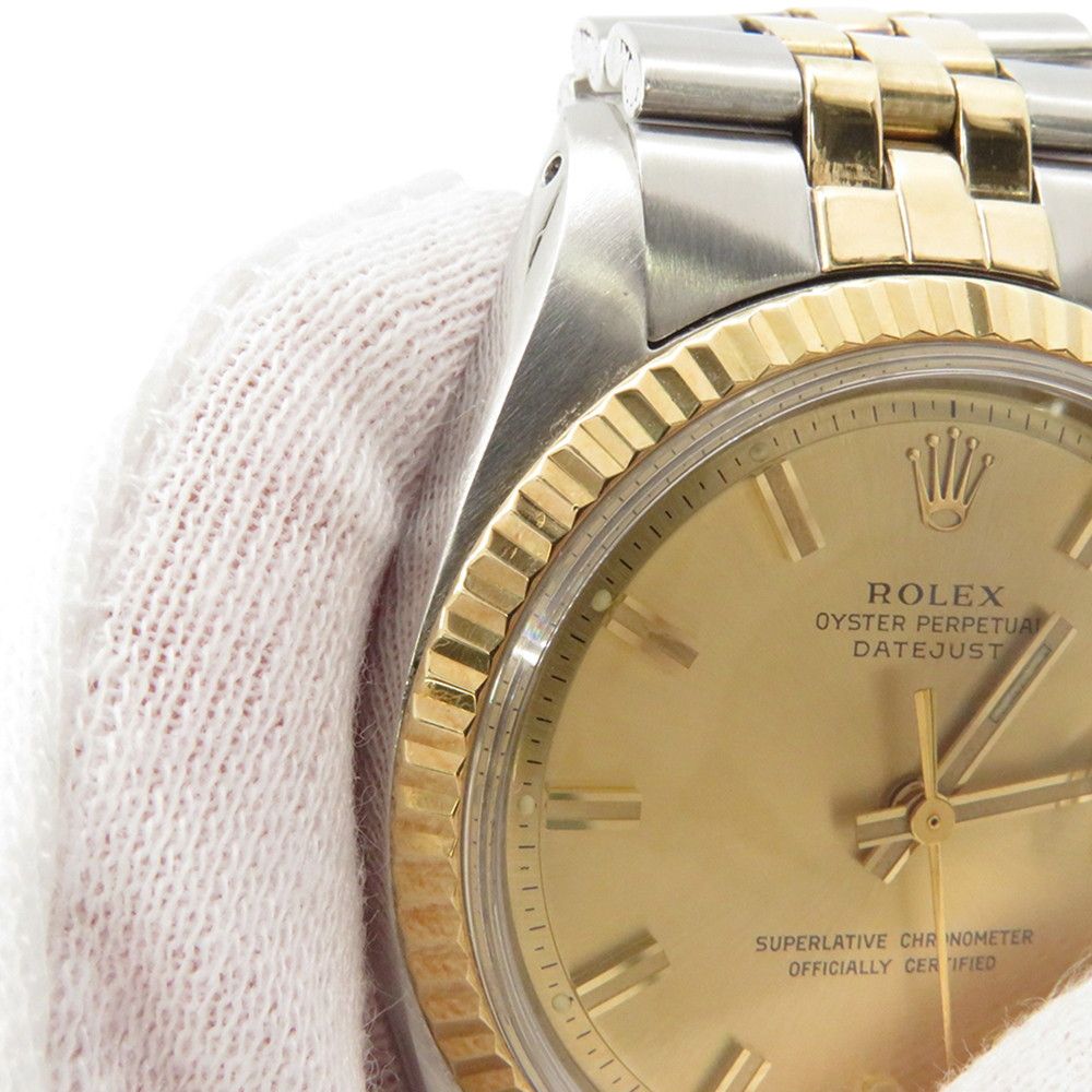 〇ROLEX デイトジャスト1601 バックル YZ8108-2 ロレックス デイトジャスト 35番 SS/K18YG イエローゴールド 1601