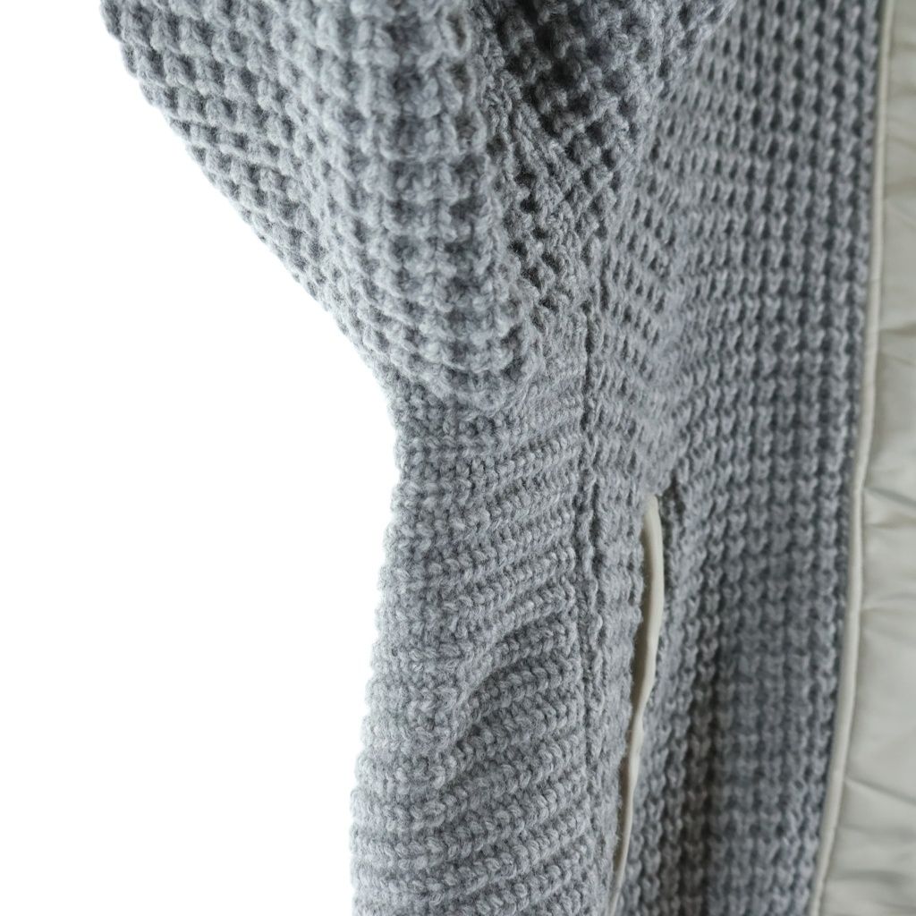 Sacai (サカイ) 17AW ドッキング ニット ボンバー ジャケット グレー