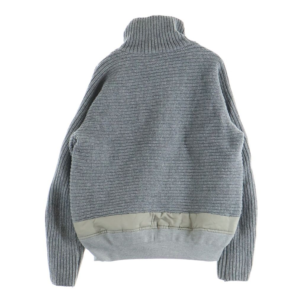 Sacai (サカイ) 17AW ドッキング ニット ボンバー ジャケット グレー