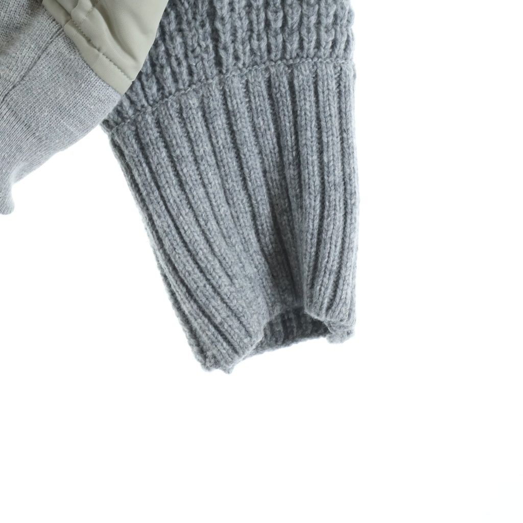 Sacai (サカイ) 17AW ドッキング ニット ボンバー ジャケット グレー