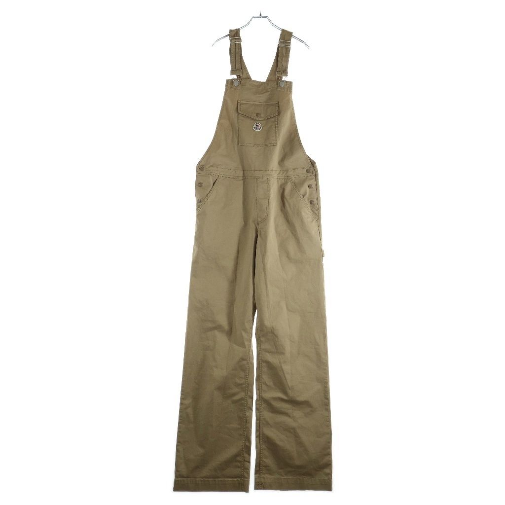 MONCLER (モンクレール) 25SS GABARDINE OVERALLS ギャバジン ロゴパッチ オーバーオール オールインワン ツナギ ベージュ K10912G00001 57448