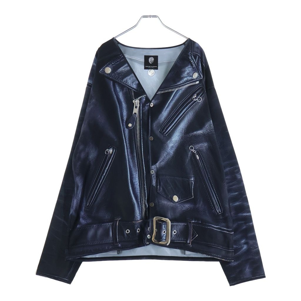 TALKING ABOUT THE ABSTRACTION (トーキング アバウト ザ アブストラクション) TRANSFER CARDIGAN ライダースプリント カーディガン 26SS-CD-001