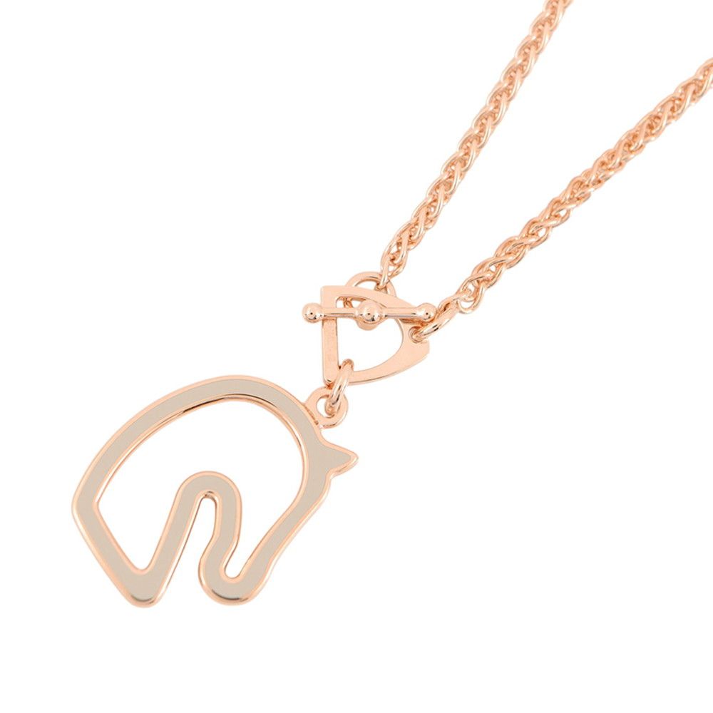 エルメス ネックレス トネール PM シュヴァル マロングラッセ/ピンクゴールド金具 HERMES アクセサリー