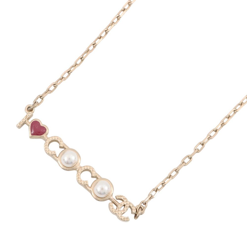 シャネル ネックレス I LOVE COCO ココマーク フェイクパール A17 P A98208 CHANEL アクセサリー