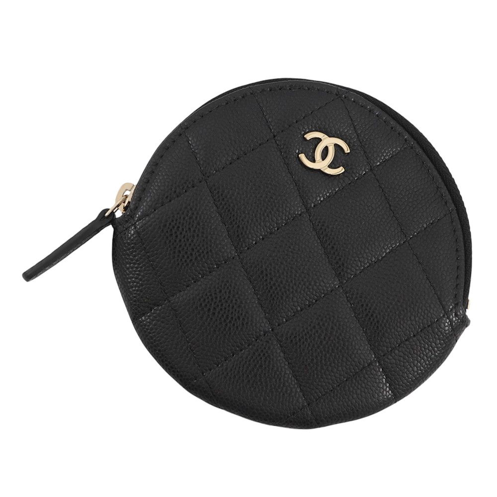 シャネル コインケース マトラッセ ココマーク キャビアスキン AP3594 CHANEL 財布 黒