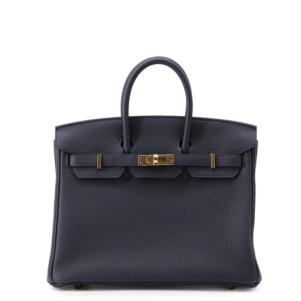 エルメス バーキン25 ブルーニュイ/ゴールド金具 トゴ Y刻印 HERMES ハンドバッグ