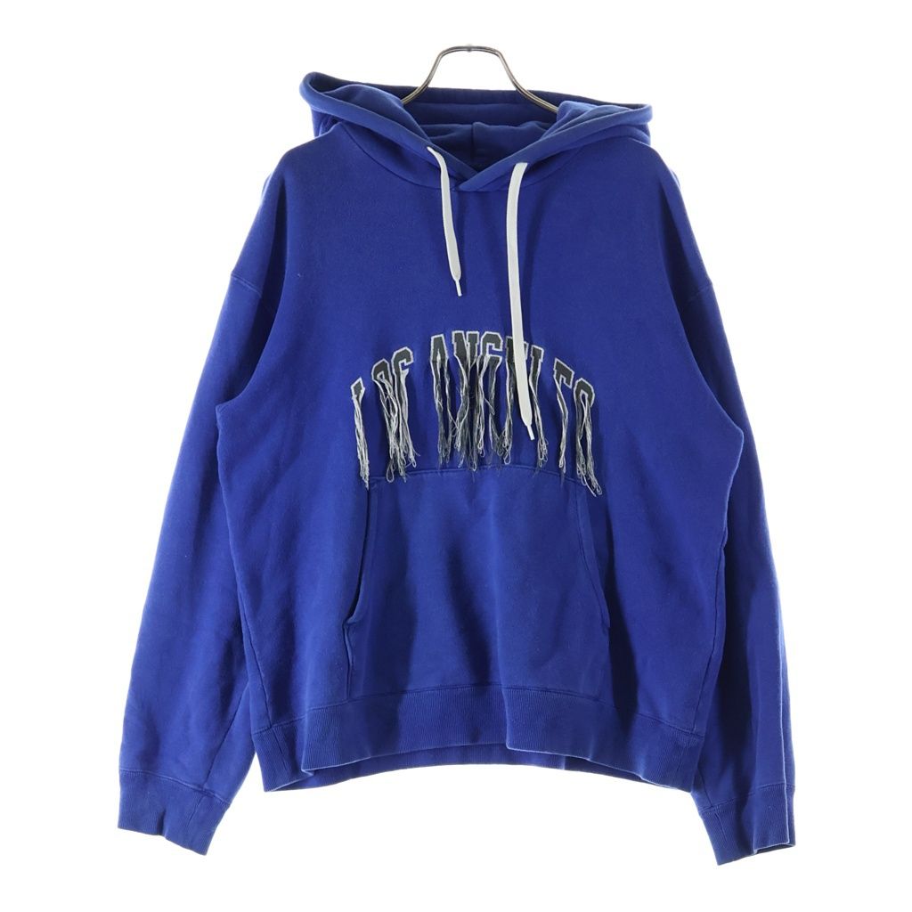doublet (ダブレット) 17AW ×424 HOODED SWEATSHIRT 17AW424CS70-2 フォント プルオーバー フーディー パーカー ブルー
