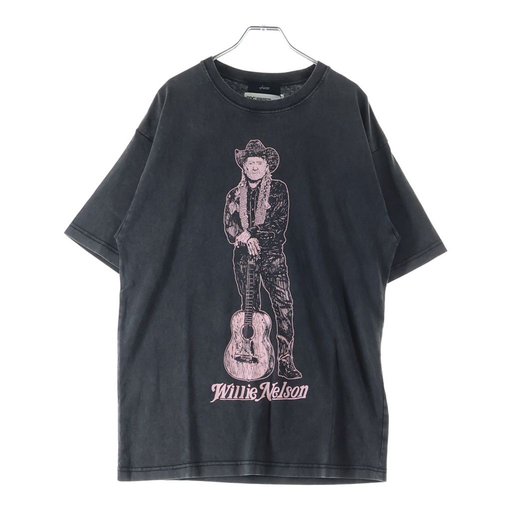 GDC (ジーディーシー) WILLIE NELSON GUITAR TEE ウィリーネルソン 半袖Tシャツ カットソー ブラック