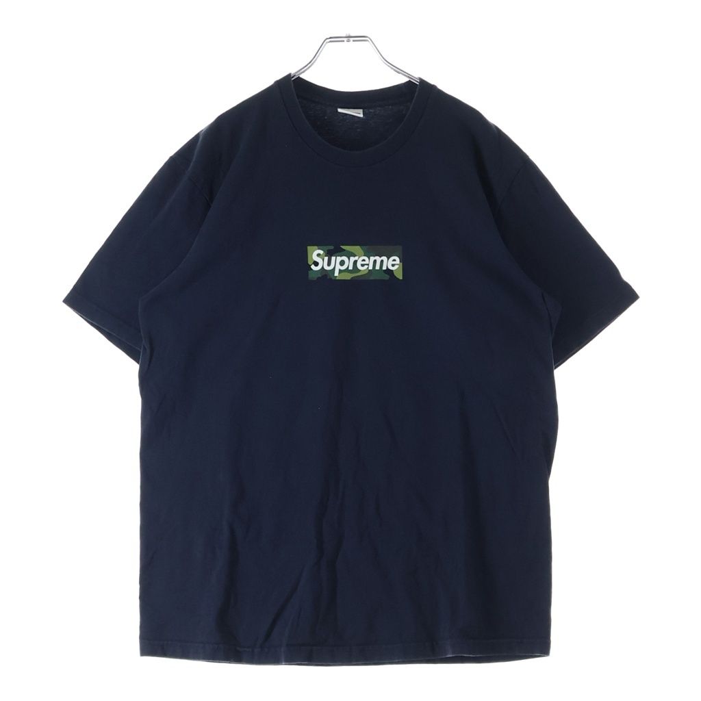 SUPREME (シュプリーム) 23AW Box Logo Tee カモフラ ボックスロゴTシャツ 半袖クルーネックカットソー ネイビー