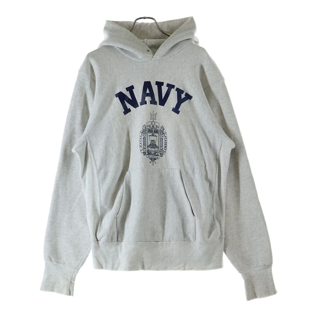 VINTAGE (ヴィンテージ) 90S VINTAGE THE MIDSHIPMEN STORE U.S.NAVY ヴィンテージ USネイビー フロントプリント スウェット プルオーバーパーカー グレー