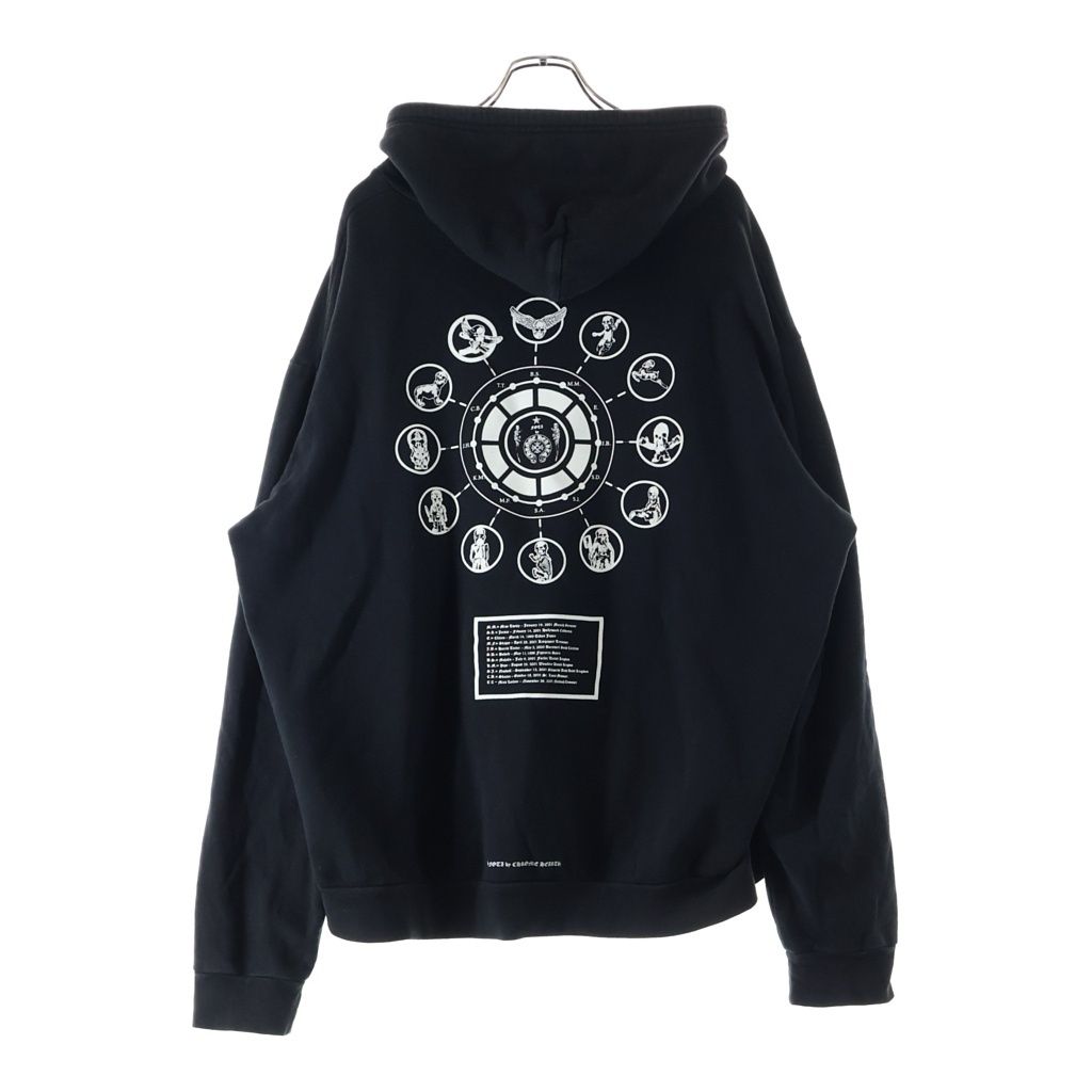 CHROME HEARTS (クロムハーツ) FOTI SWTSHRT HD ZIP フォティ バックプリントジップパーカー フーディ ブラック