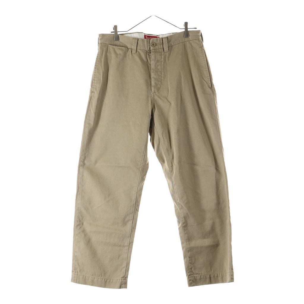 SUPREME (シュプリーム) 25AW ロゴガールワッペン チノパンツ ブラウン