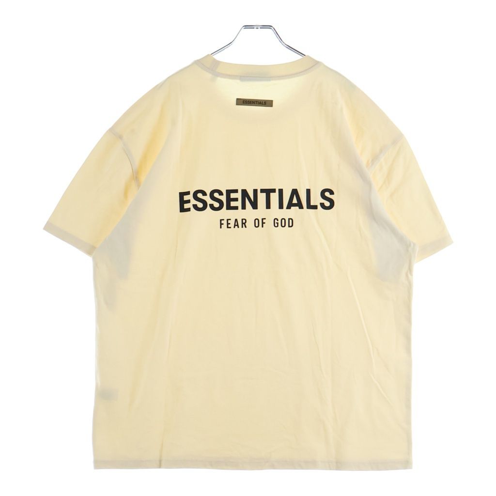 FEAR OF GOD ESSENTIALS (フィアオブゴッド エッセンシャルズ) S/S T-SHIRT ラバーロゴ 半袖Tシャツ アイボリー