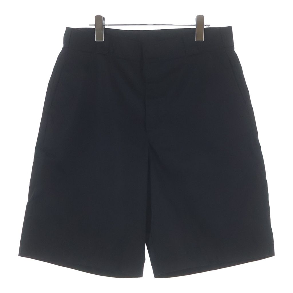 PRADA (プラダ) 21SS RE-NYRON BERMUDA SHORTS リナイロン バミューダ トライアングルロゴプレート ワイドショーツ ハーフパンツ ブラック SPG32 S182 1WQ8