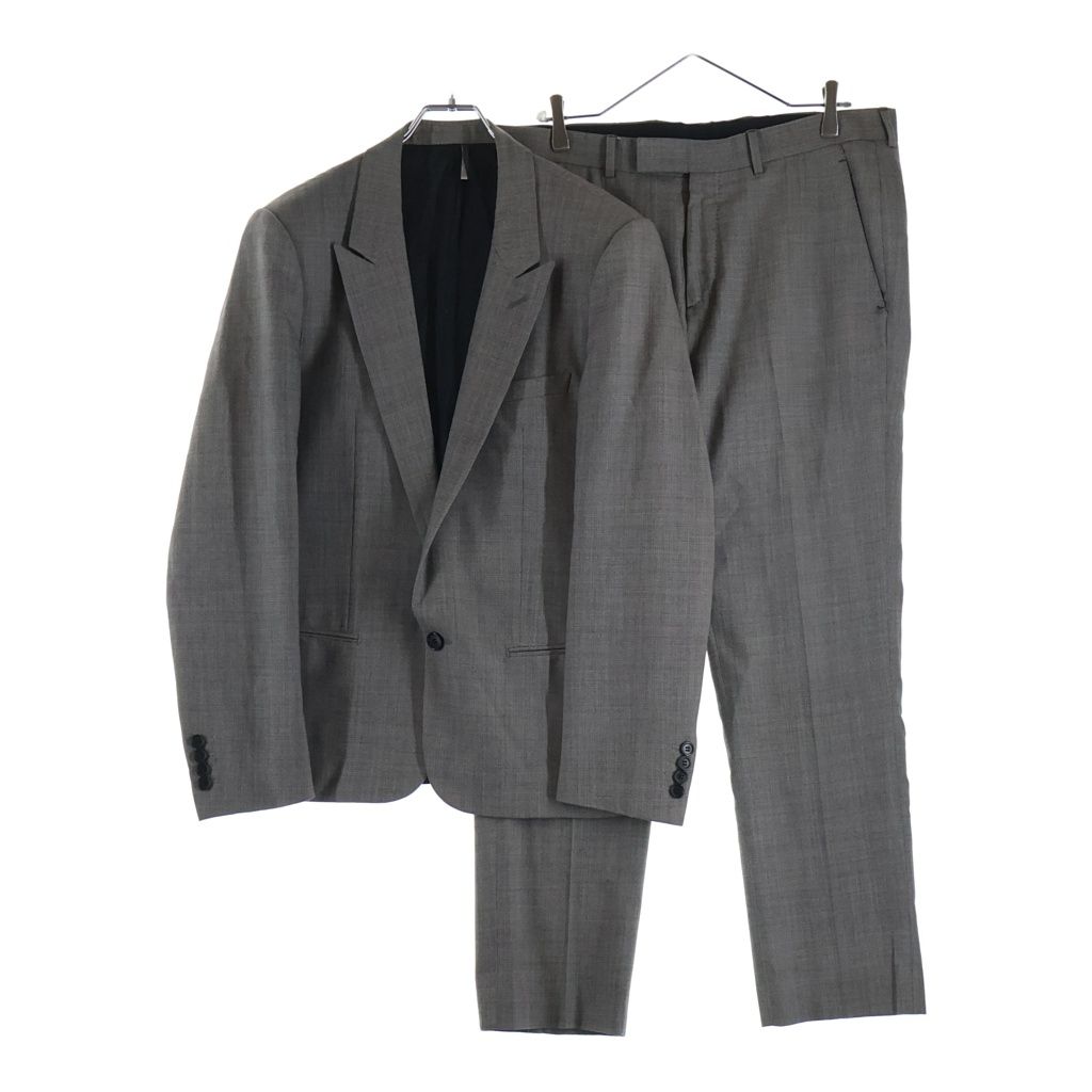 Dior HOMME (ディオールオム) 06SS エディ期 ウール 1B テーラードジャケット セットアップスーツ パンツ グレー 6EH1021830