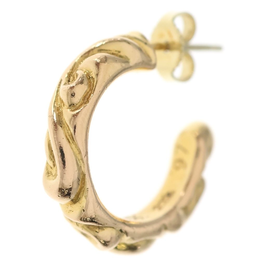 CHROME HEARTS (クロムハーツ) 22K HOOP SCROOL スクロール フープピアス ゴールド
