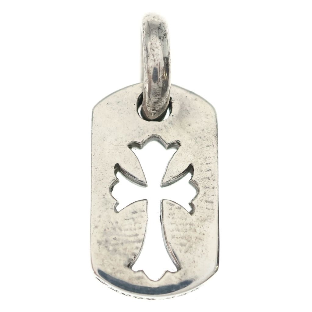 CHROME HEARTS (クロムハーツ) DT TNY CO CRS タイニーカットアウトクロスドッグタグ チャーム ペンダントトップ シルバー BCA252