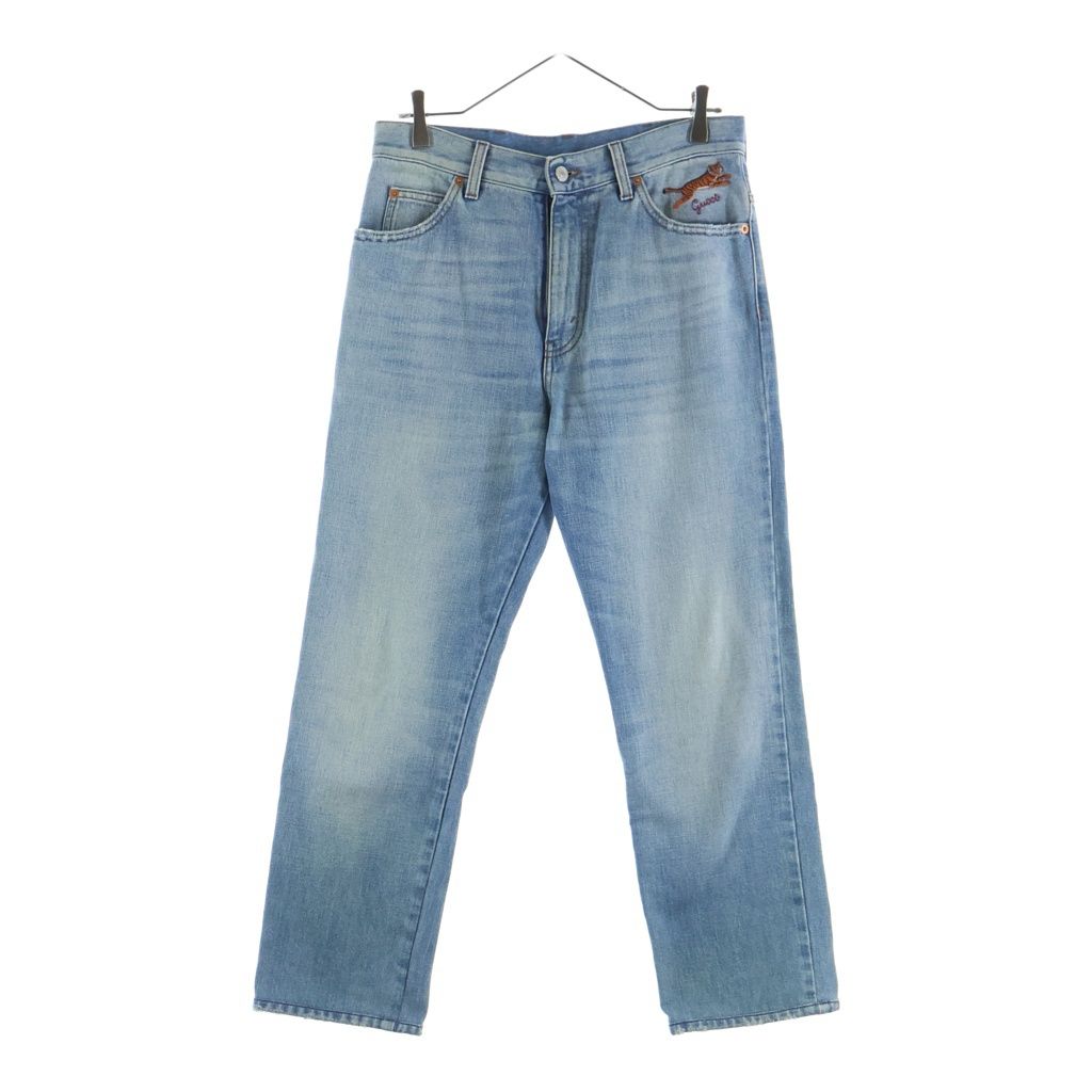 GUCCI (グッチ) 22SS Tiger Denim Pant タイガーデニムパンツ ジーンズ インディゴ 683725 XDBV3
