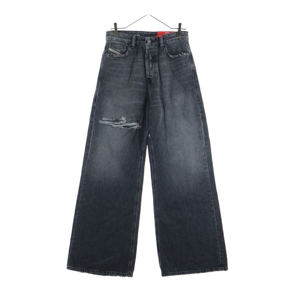 DIESEL (ディーゼル) Relax Jeans 1996 D-SIRE L.30 ダメージ加工 リラックスフィット デニム バギーパンツ ブラック A06926 007X4