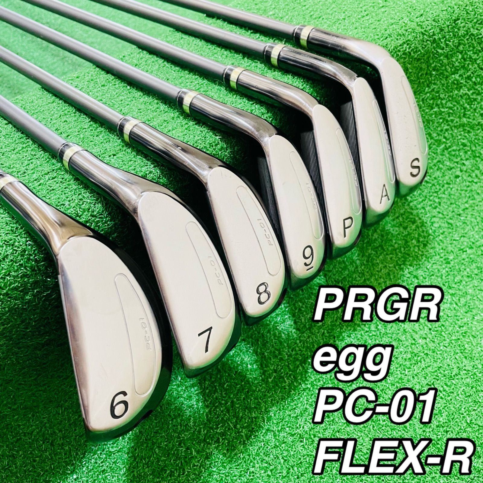 161 PRGR egg PC-01 プロギア エッグ アイアン7本セット 6.7.8.9.P.A.S M-37 フレックスR メンズ 右利き 送料無料 匿名配送