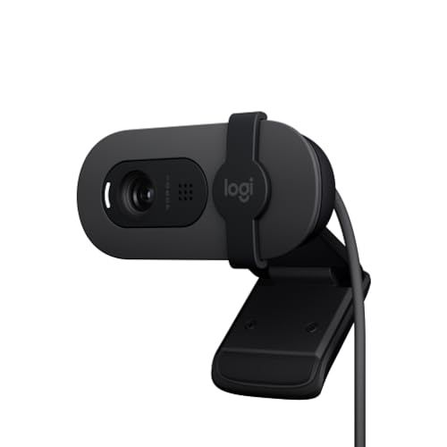 ロジクール ウェブカメラ Brio 100 C660GR グラファイト フルHD 1080P マイク付き 自動光補正 プライバシーシャッター Logi Options+対応 Zoom Mircosoft Teams Meet Webカメラ PC Windoｍａ