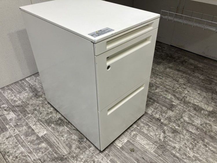 【中古品】オカムラ 1400平デスク+ワゴンセット ナチュラル