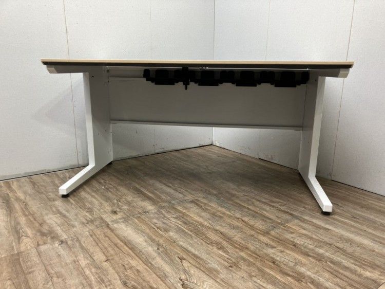 【中古品】コクヨ isシリーズ 1400平デスク+ワゴンセット ナチュラル