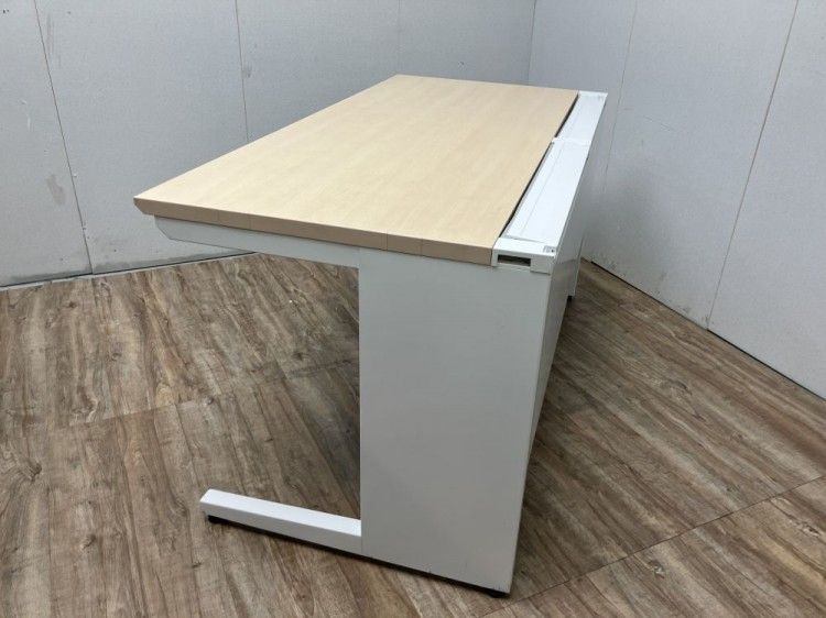 【中古品】コクヨ isシリーズ 1400平デスク+ワゴンセット ナチュラル